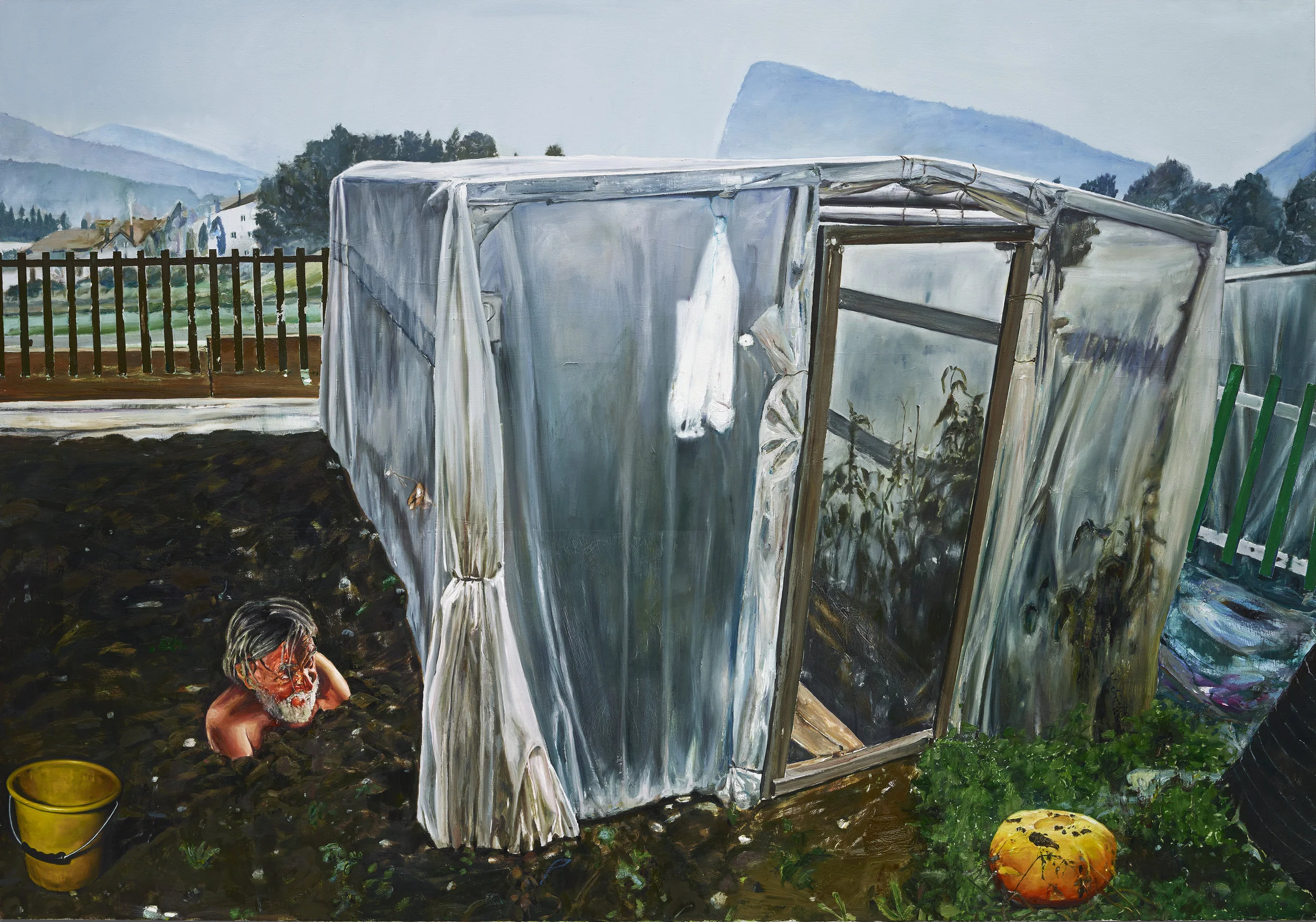 Léopold Rabus, "Portrait de François", huile sur toile, 300x220 cm, 2017.