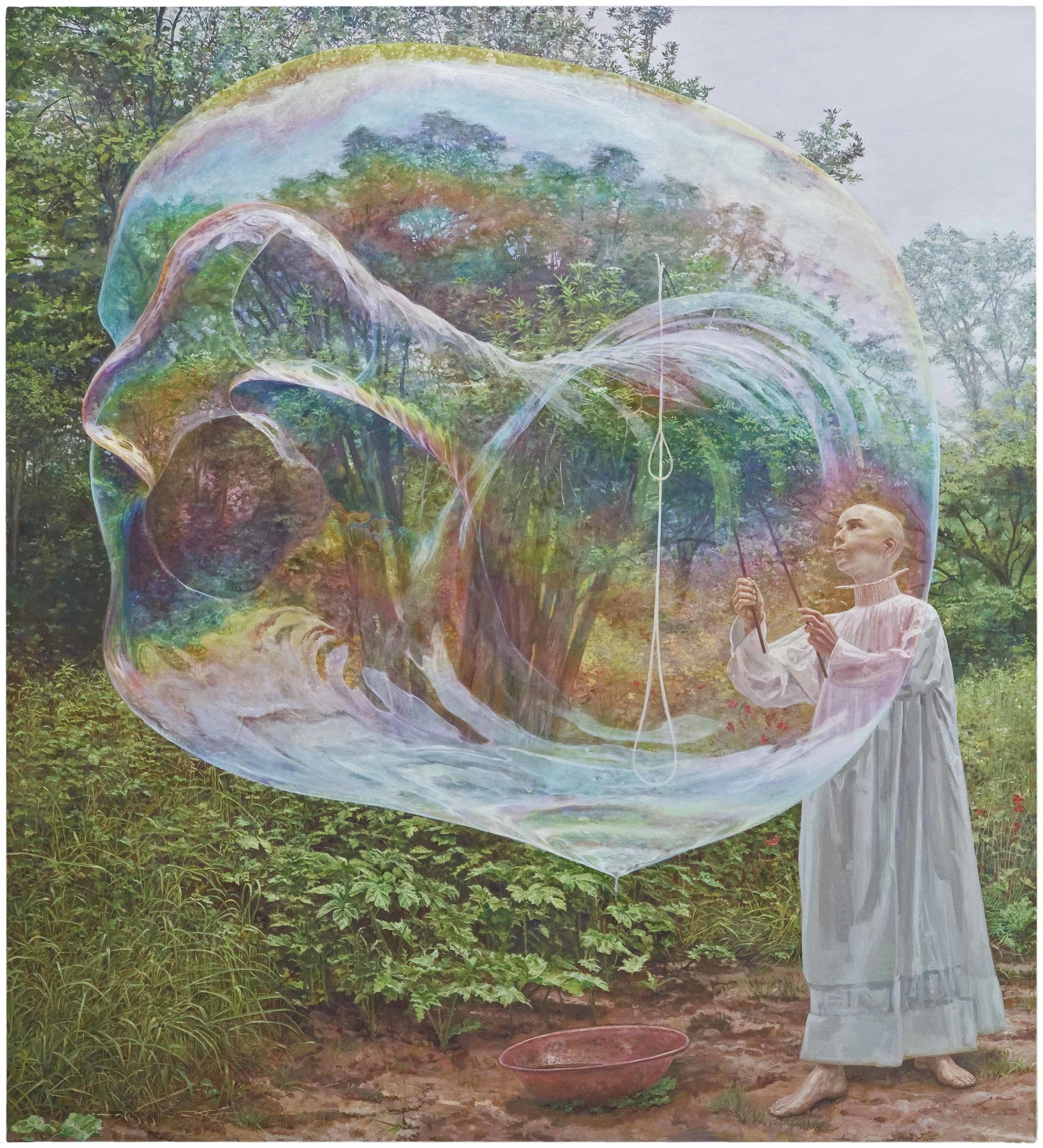 Simon Pasieka, "miracle", huile sur toile, 220x200 cm, 2017