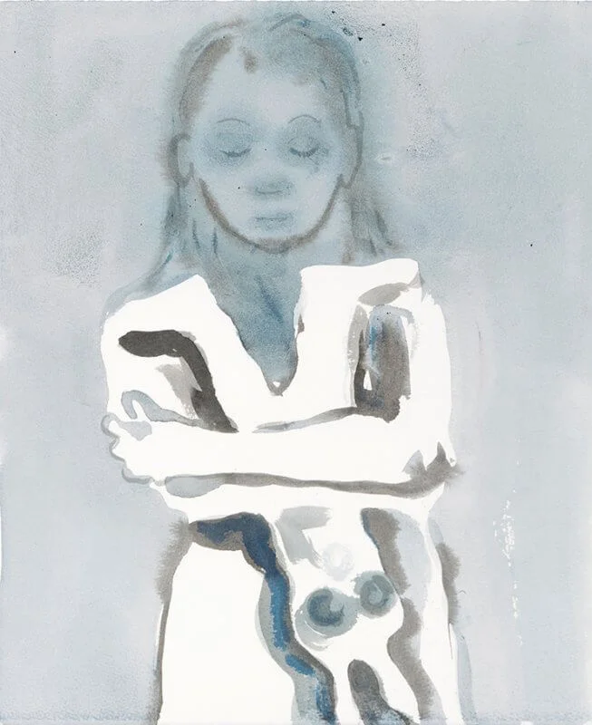 © Françoise Pétrovitch, lavis d'encre sur papier, 38,5 x 33 cm, 2018.