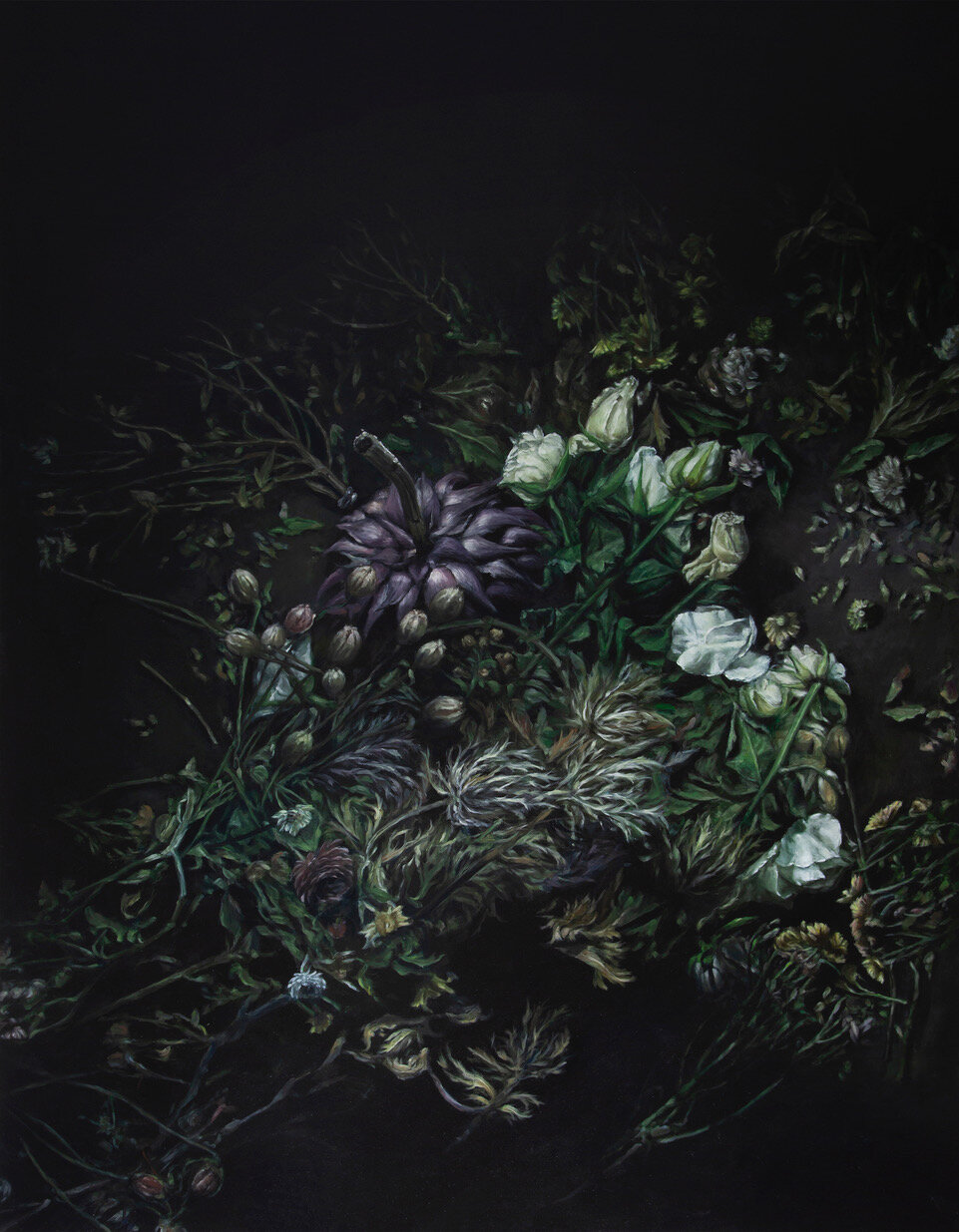 Damien Cadio, Le ciel et l’arcadie, huile sur toile, 140x190 cm, 2019 ©Damien Cadio