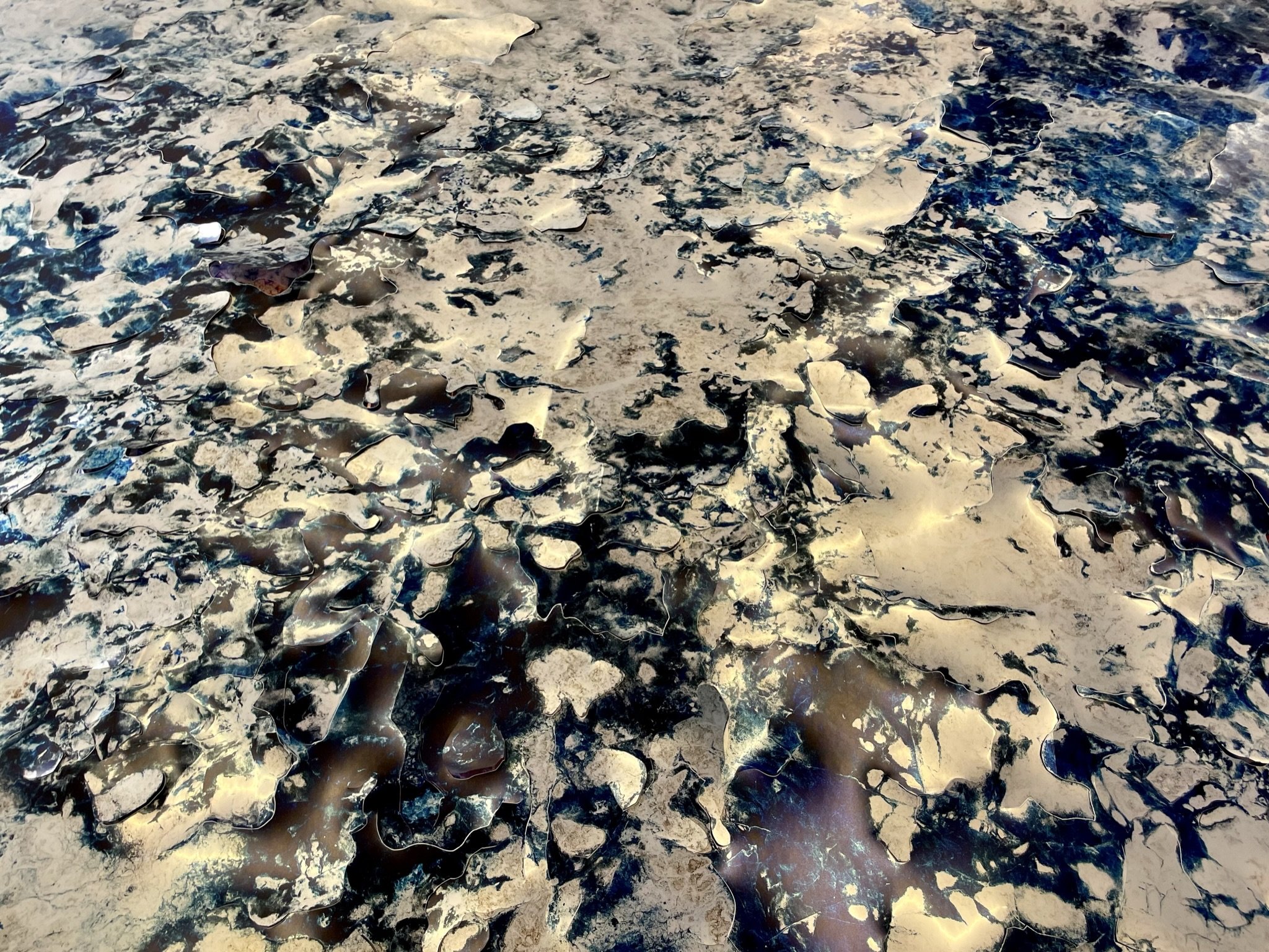 Maya Rochat, «POETRY OF THE EARTH - Life has a Pattern», impression à jet d’encre sur papier argenté, avec découpes faites à la main, 110 x 160 cm, 2022, Pièce unique © Maya Rochat