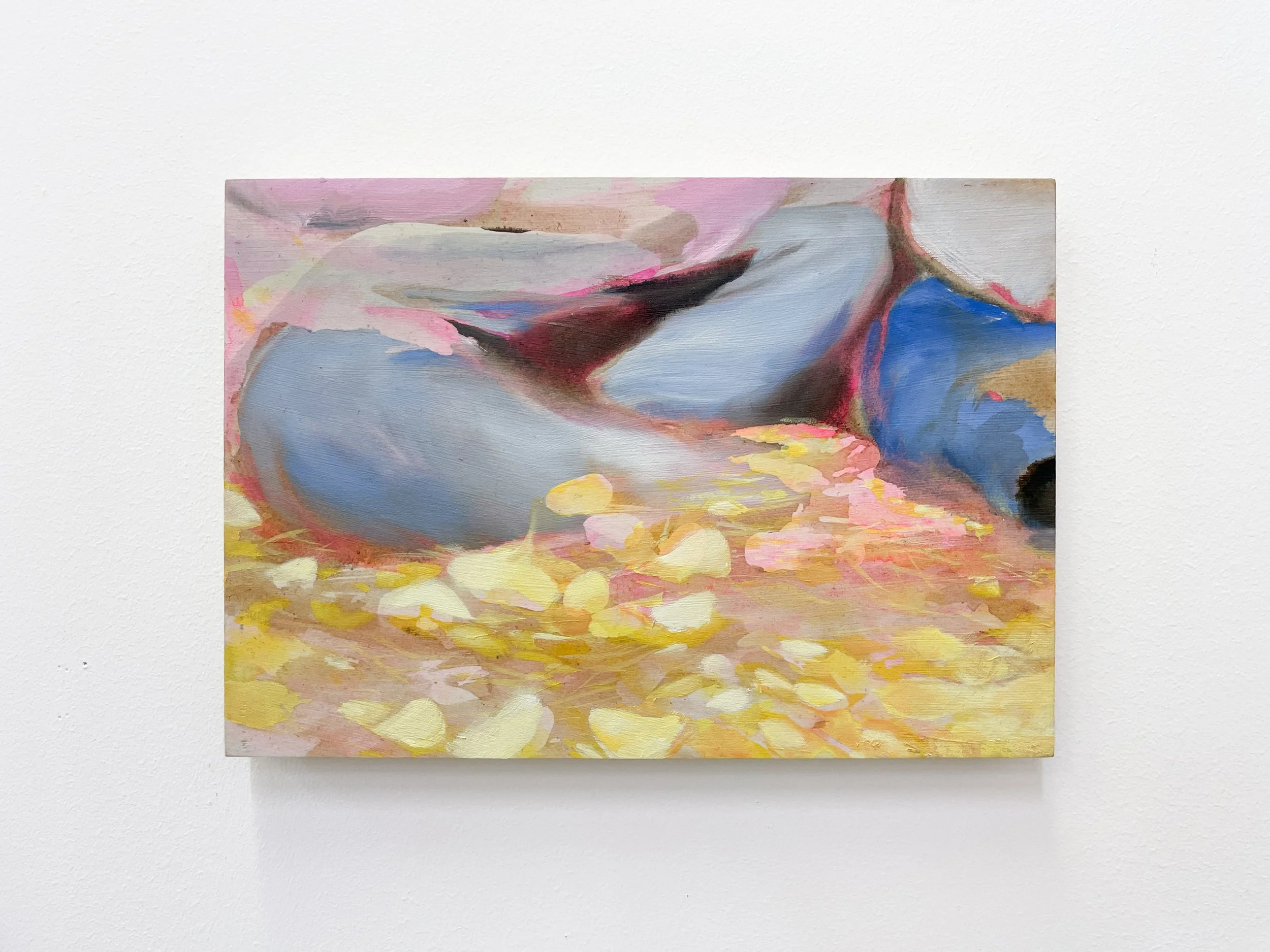 Sophia Rosenthal, «Flickering», 2025, Acrylique et huile sur bois,  21 x 29,7 cm
