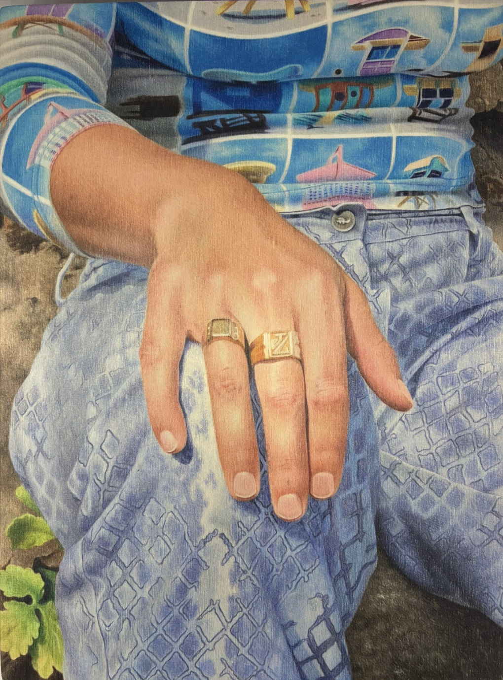 Solène Rigou, «Jade», 2026, crayons de couleurs sur papier, 27 x 20 x 2 cm