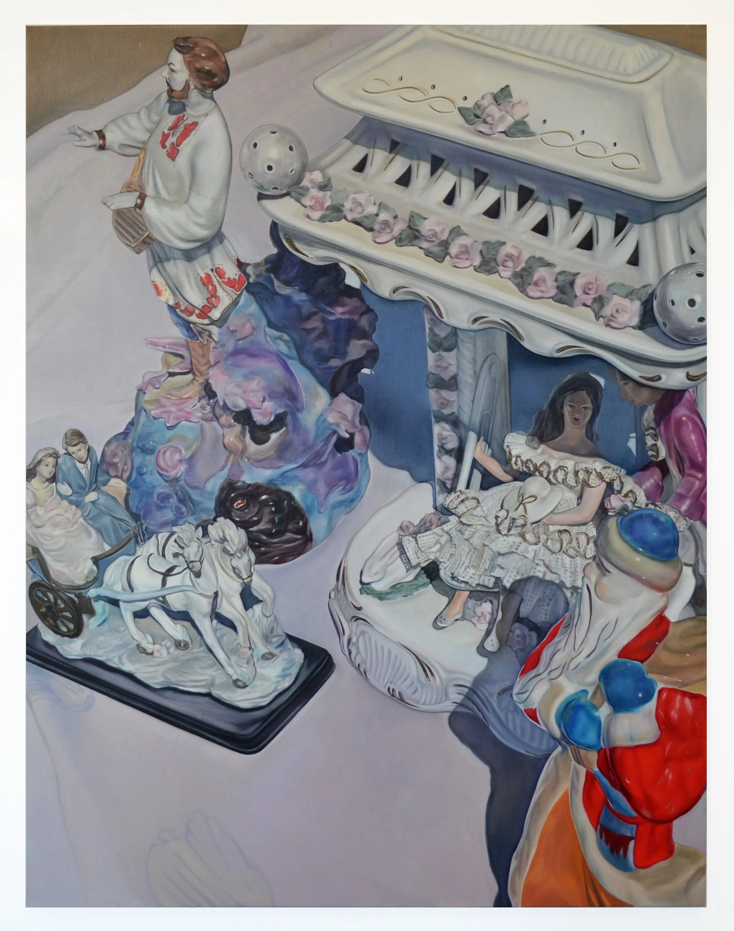 Viktoriia Oreshko, "Il était une fois", 2026, Huile sur toile, 146 x 114 cm (Copy)