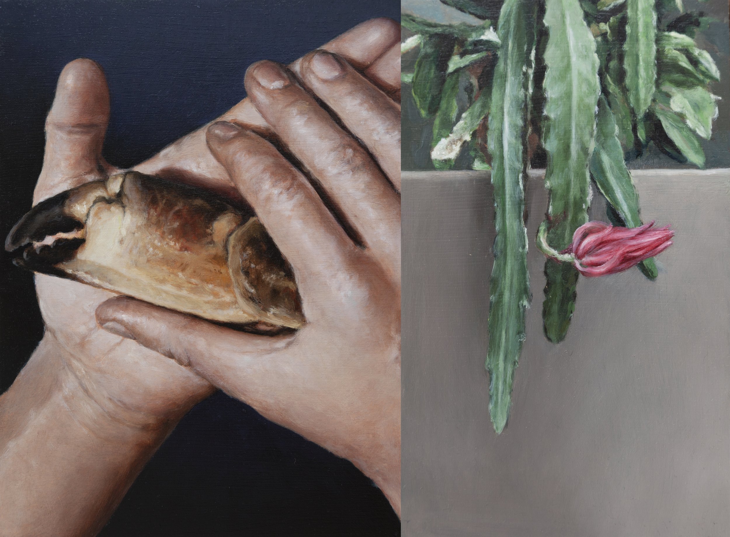 Damien Cadio, "Substitute Materials", Diptyque, 2026, Huile sur toile, 24 x 32,5 cm (Copy)