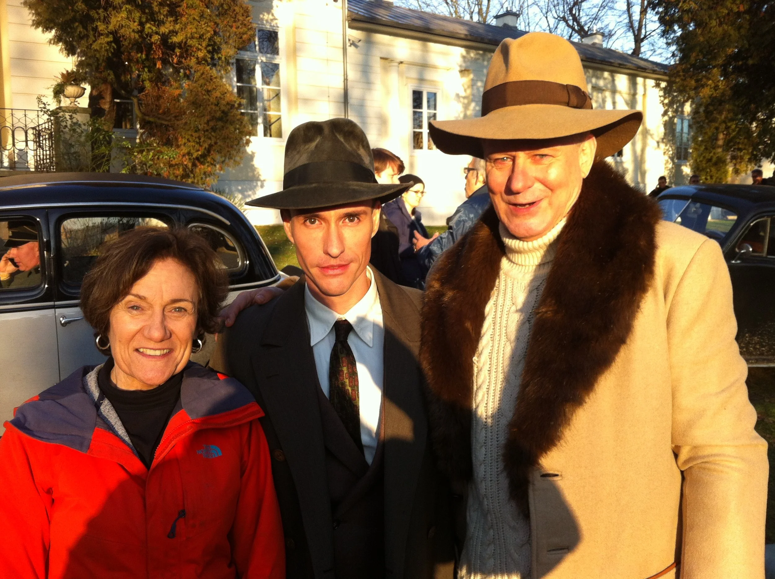 w/ Director Martha Coolidge and Stellan Skarsgard on set in Krakow