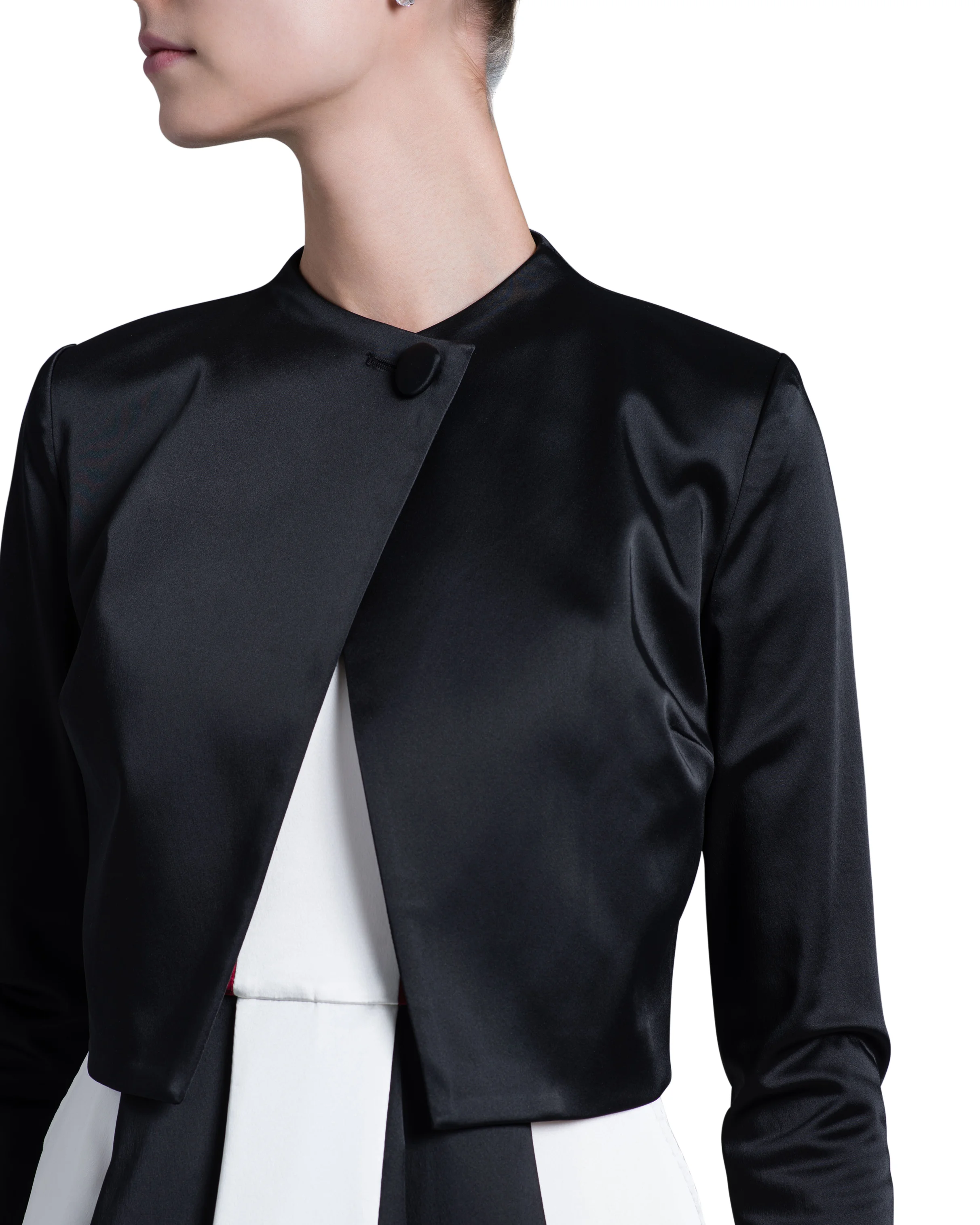 Satin Cropped Jacket