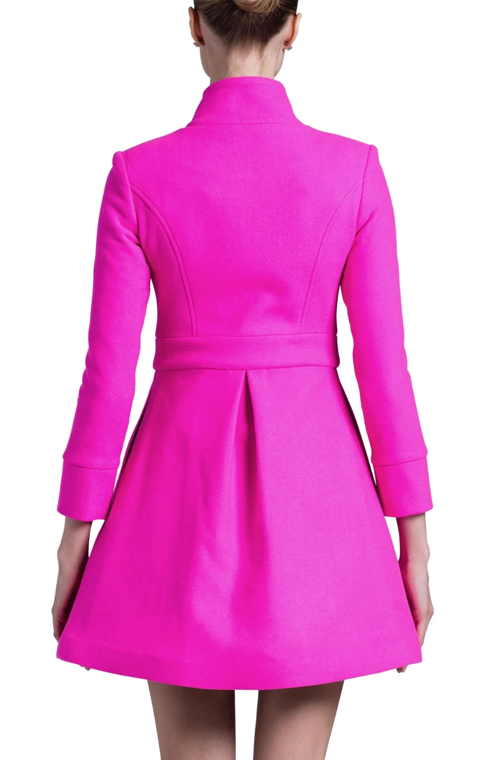 pink wool coat
