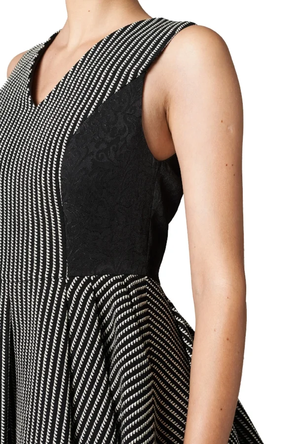 Fit and flare dress detail