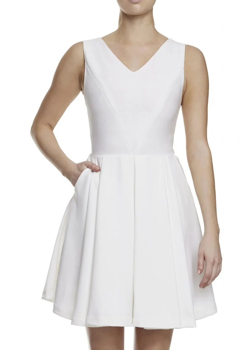 Philosofee fit and flare white dress