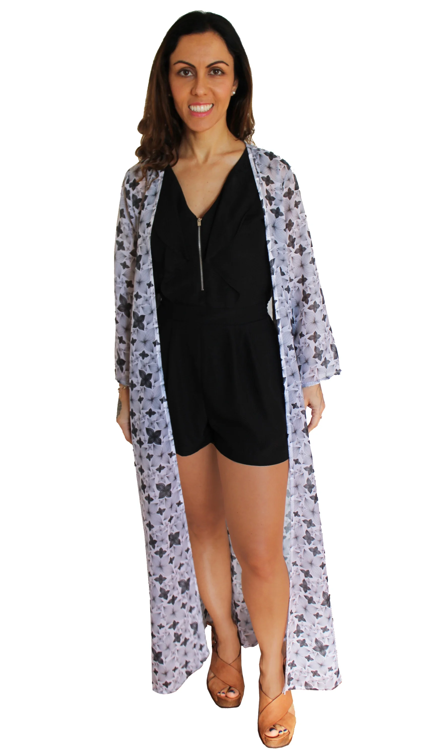 floral duster vest