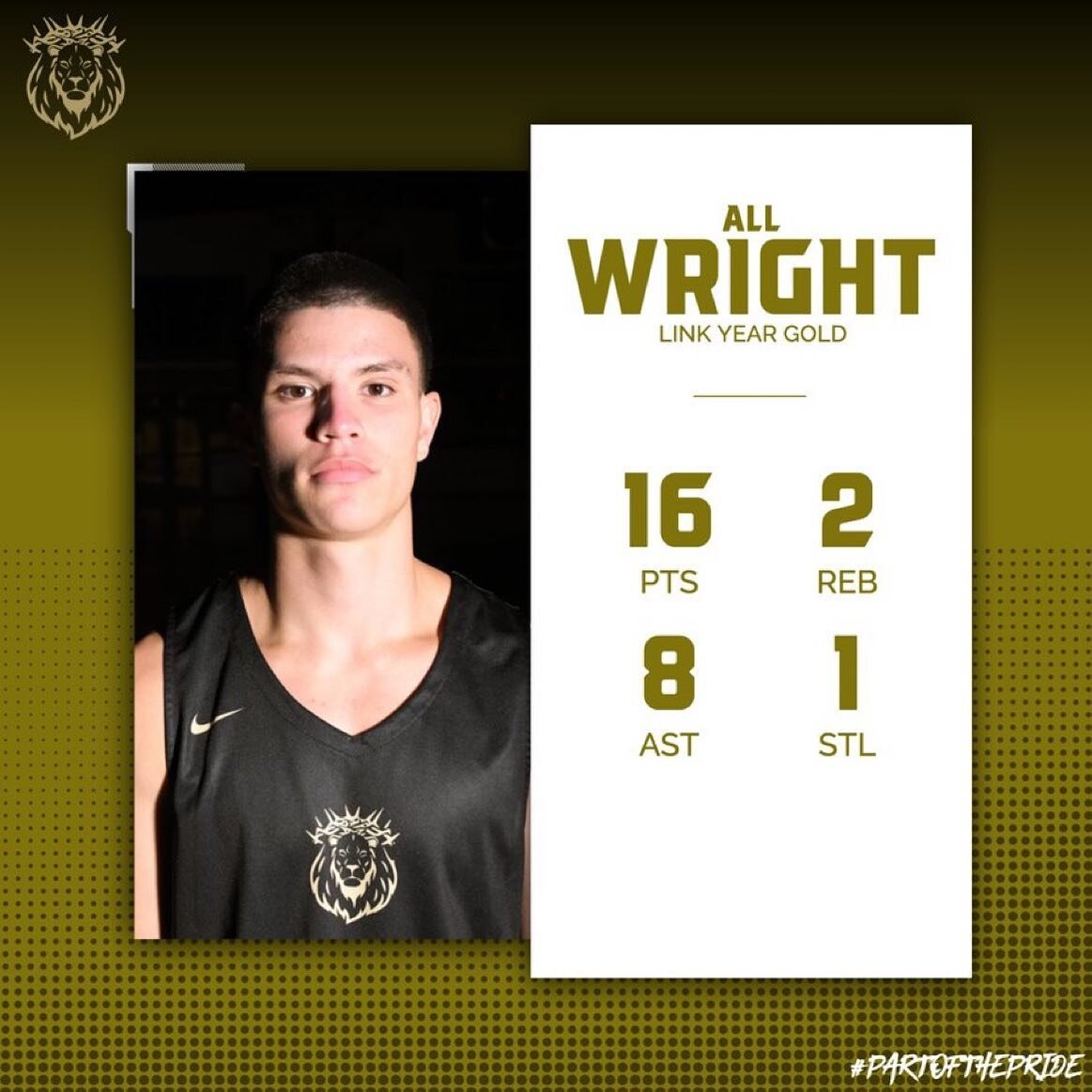 All Wright finished with 16 points, 8 assists, 2 rebounds, and 1 steal ✅

#PartOfThePride 🦁