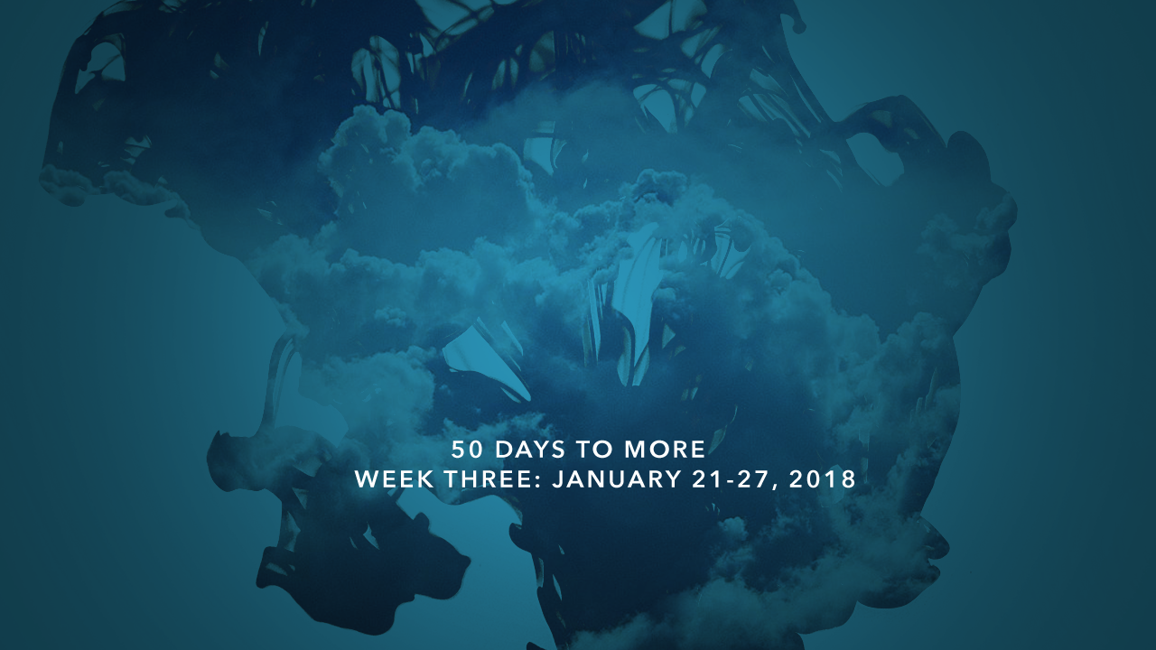 50 Days to More: Day Fifteen