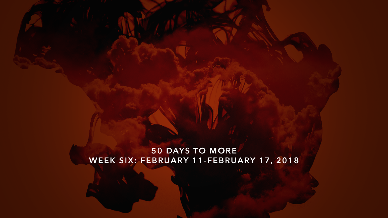 50 Days to More: Day Thirty-Six