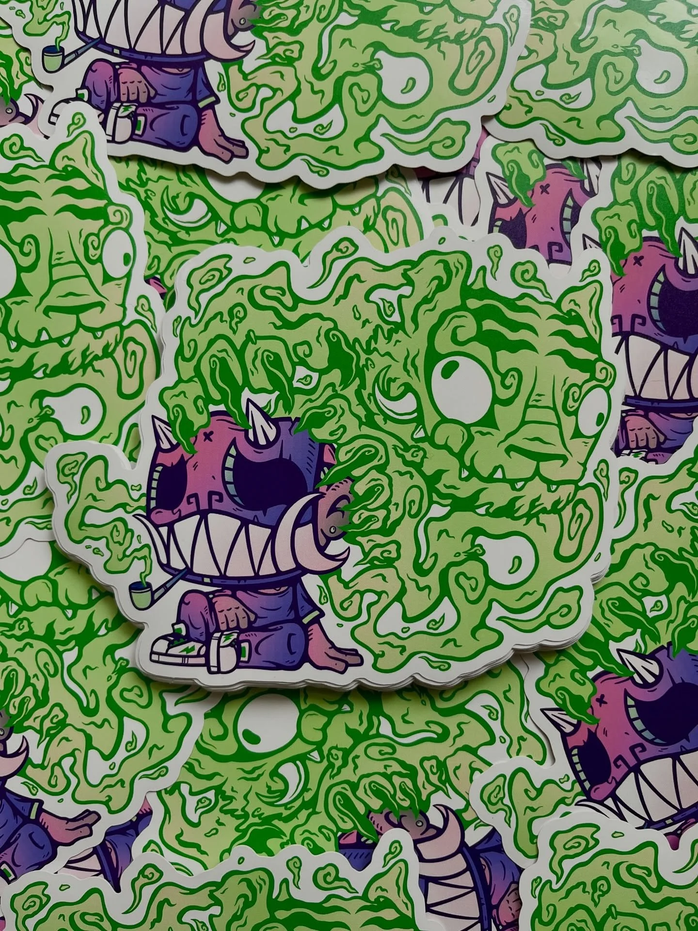 &ldquo;When Tigers used to be Smoked&rdquo; stickers will be available at @abstractdenver store locations this weekend, and will drop on my online shop next week.

#chrisdokebi #dokebi #sticker #stickerart #stickershop