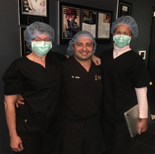 From left: Catherine, Dr. Jeneby, Elizabeth