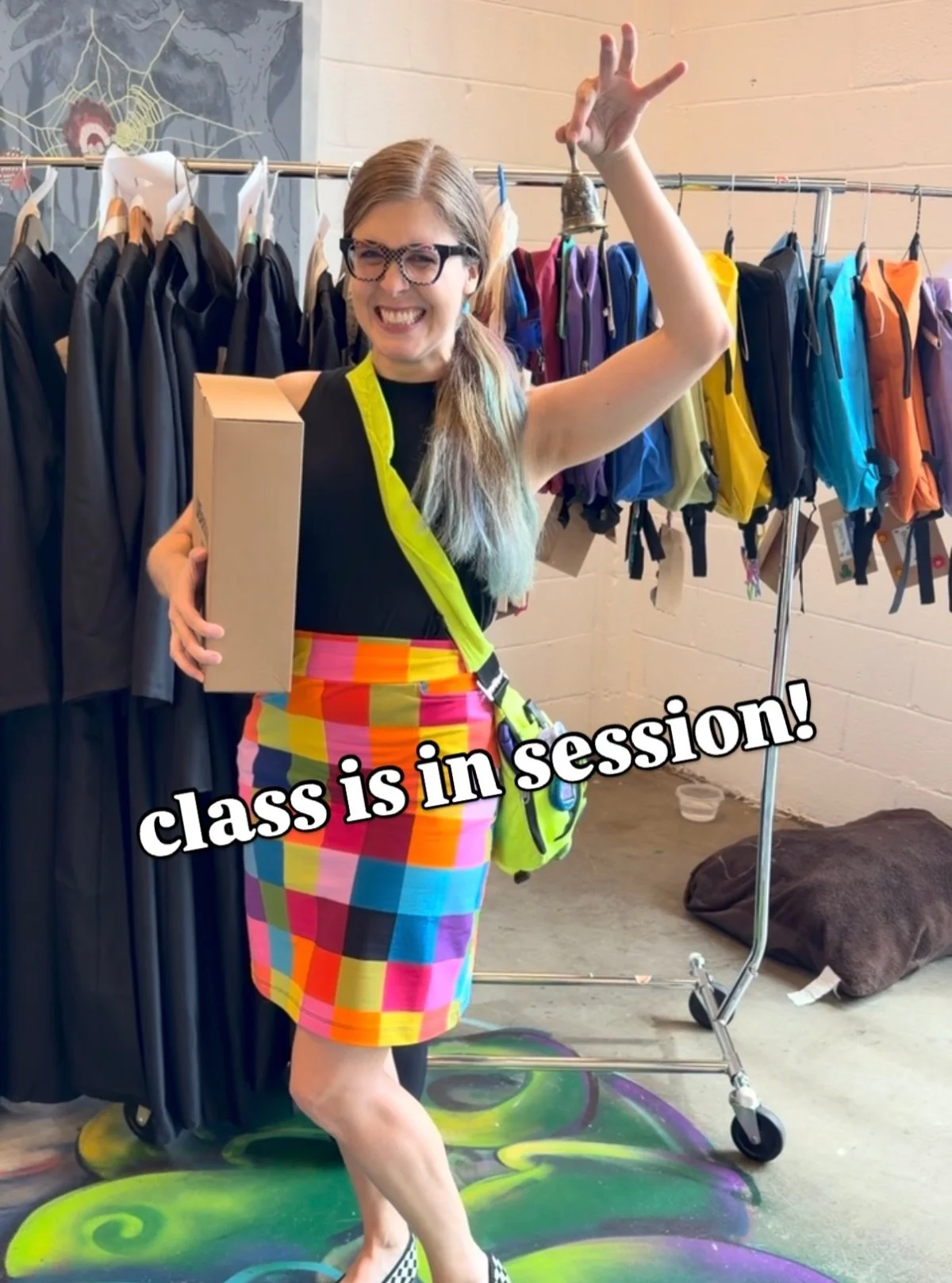 just in time for &lsquo;OPENING ASSEMBLY&rsquo; this evening, @playmorecharlotte pulled up with a bell&mdash;NOOOO, THEEEEE BELL&mdash;to begin al ceremonies (and more)!!

and, truthfully, we don&rsquo;t know if we love the bell or her level of excit