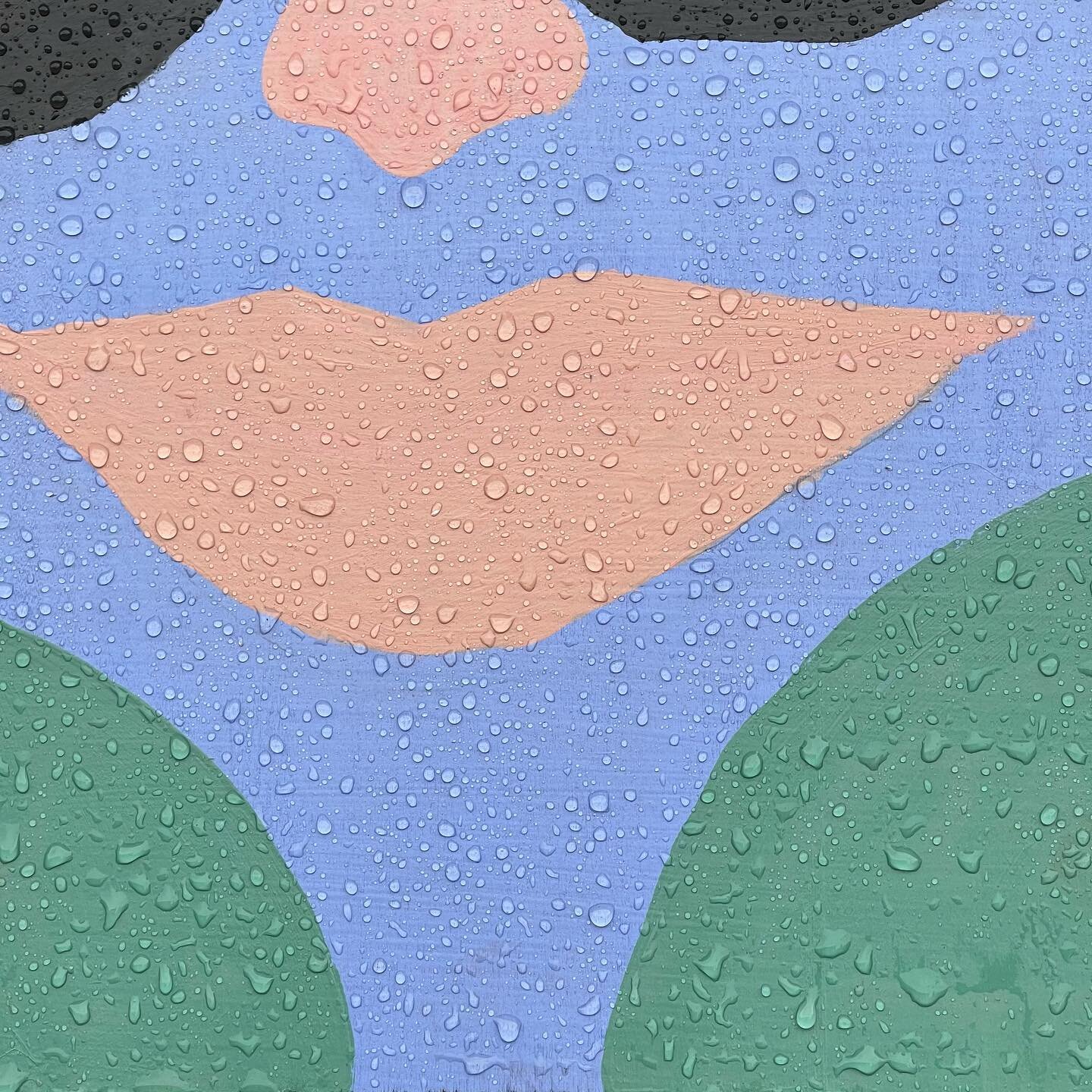 This is a photo taken on a rainy day of an abstract painting of my grandma sitting at the pool in the summertime.
.
.
.
.
#9x11 #nishanganimian #arthappening #foundobjecthouse #sentimentalhoarder #nene