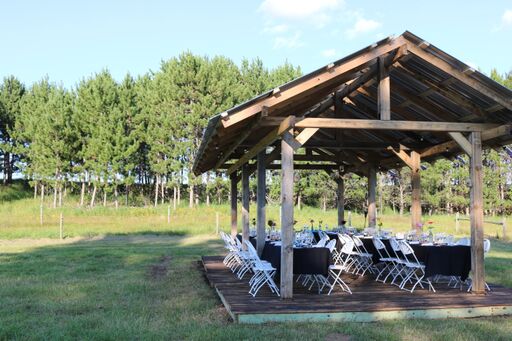 The Pavilion is nestled in the back Northwest forty of our farm...