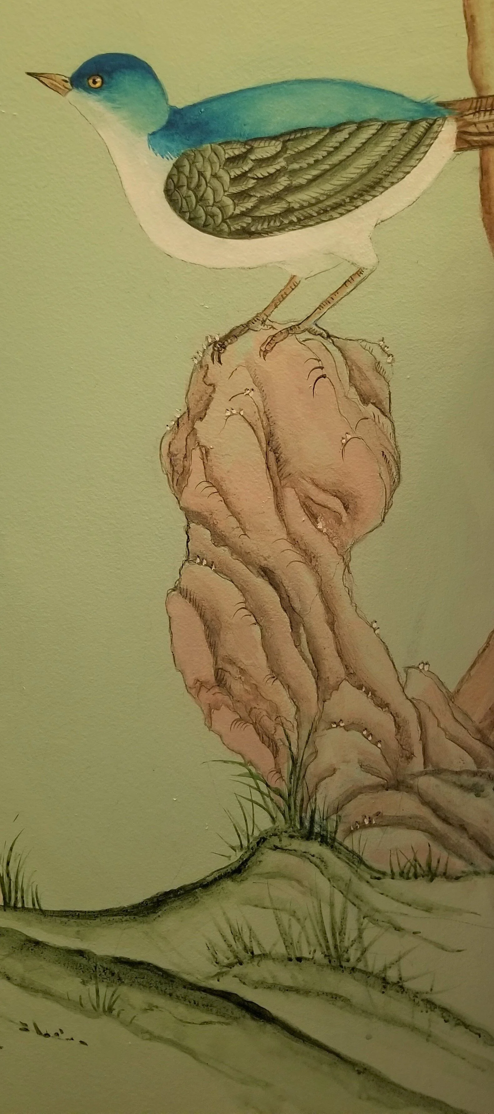 Gramercy Powder Room Bird On Rock.jpg