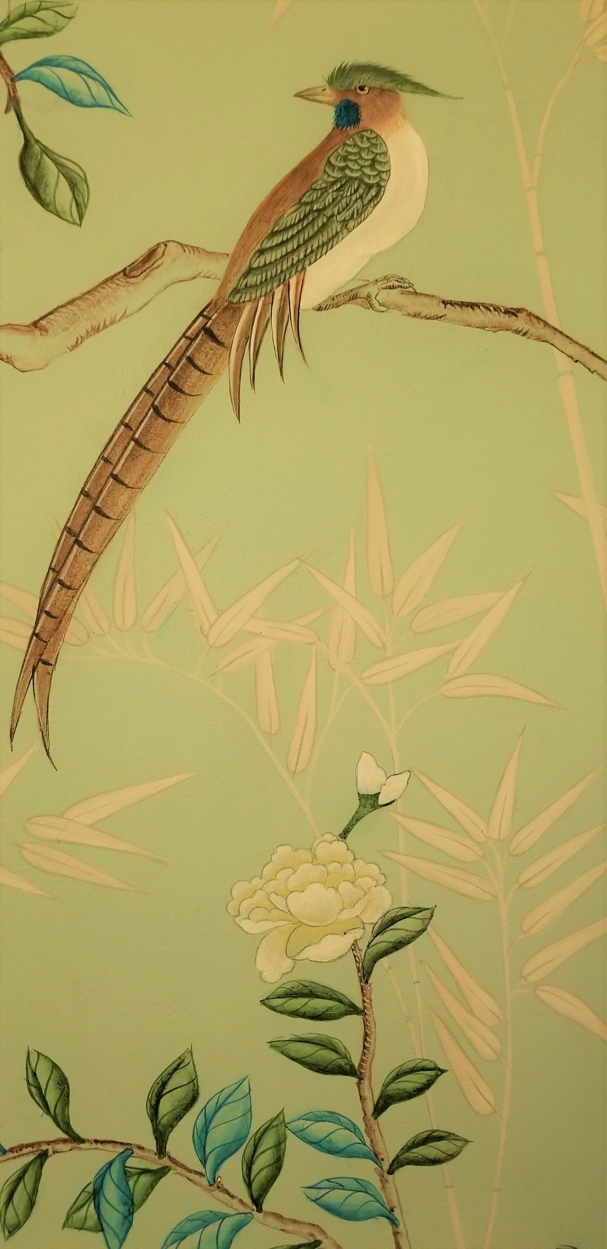 Gramercy Powder Room Yellow Peony And Green Pheasant.jpg