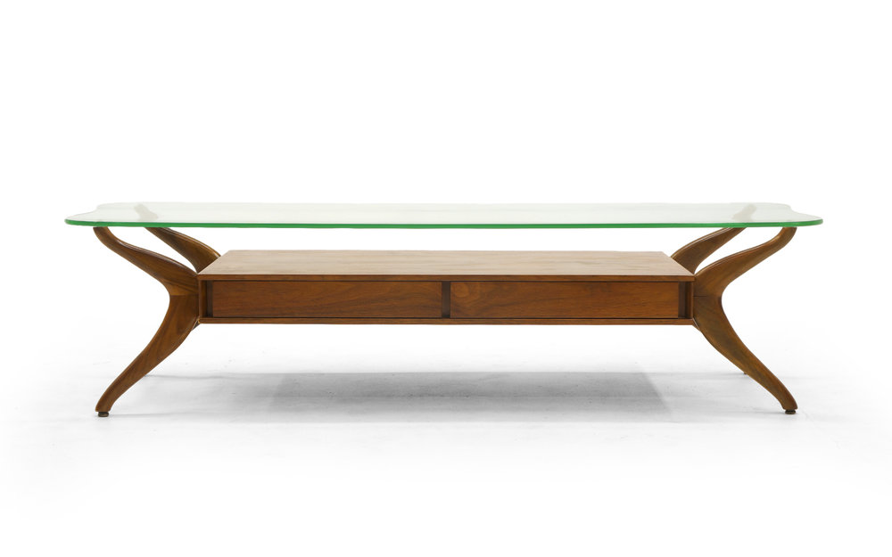 Sculptural Coffee Table And Two End, Vladimir Kagan Sculpted Coffee Table
