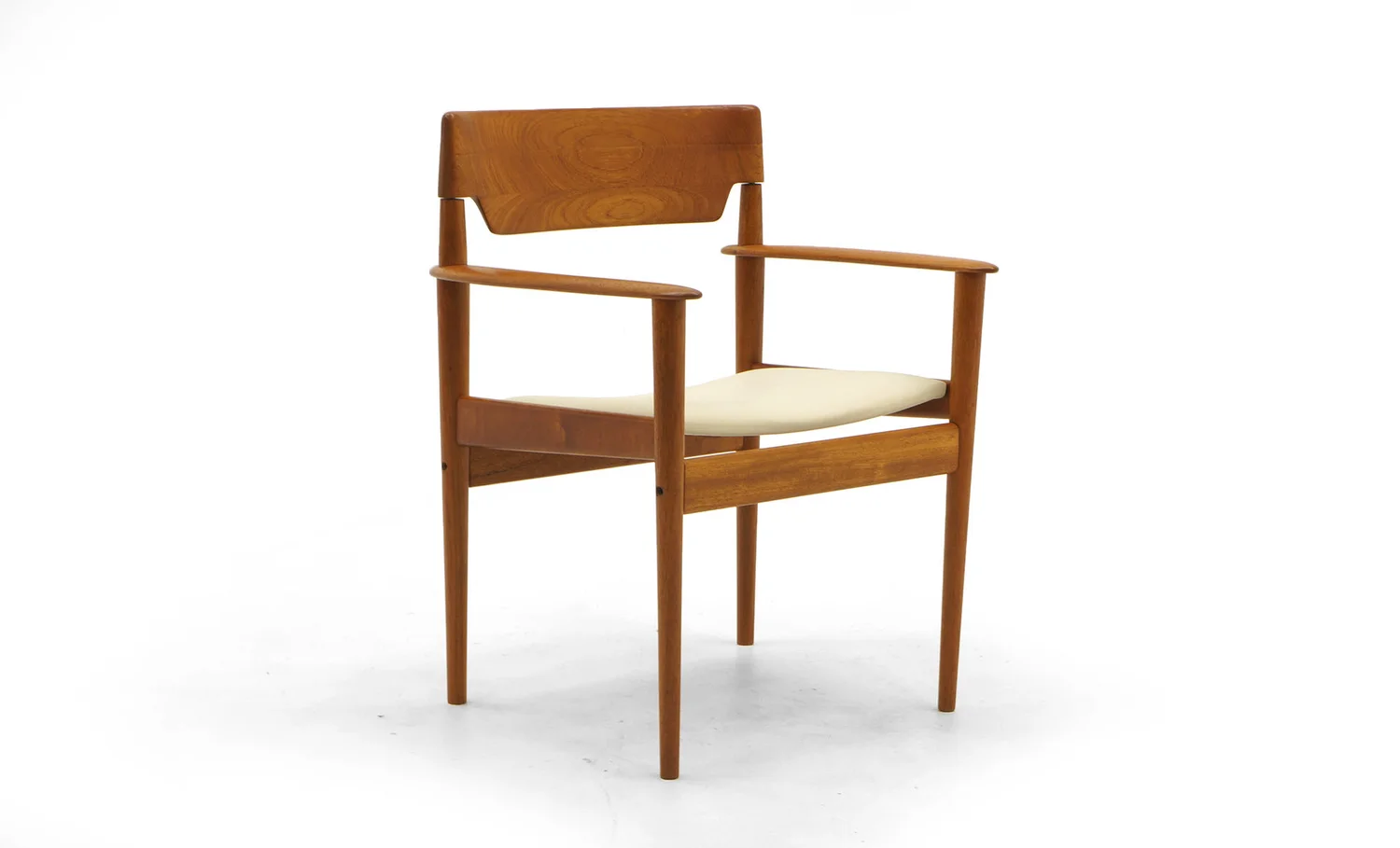 Grete Jalk Armchair, Teak with New Leather Upholstery, Beautiful