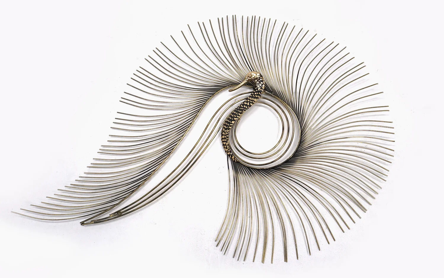 Curtis Jere Peacock / Swan Wall Sculpture, Signed and Dated 1987