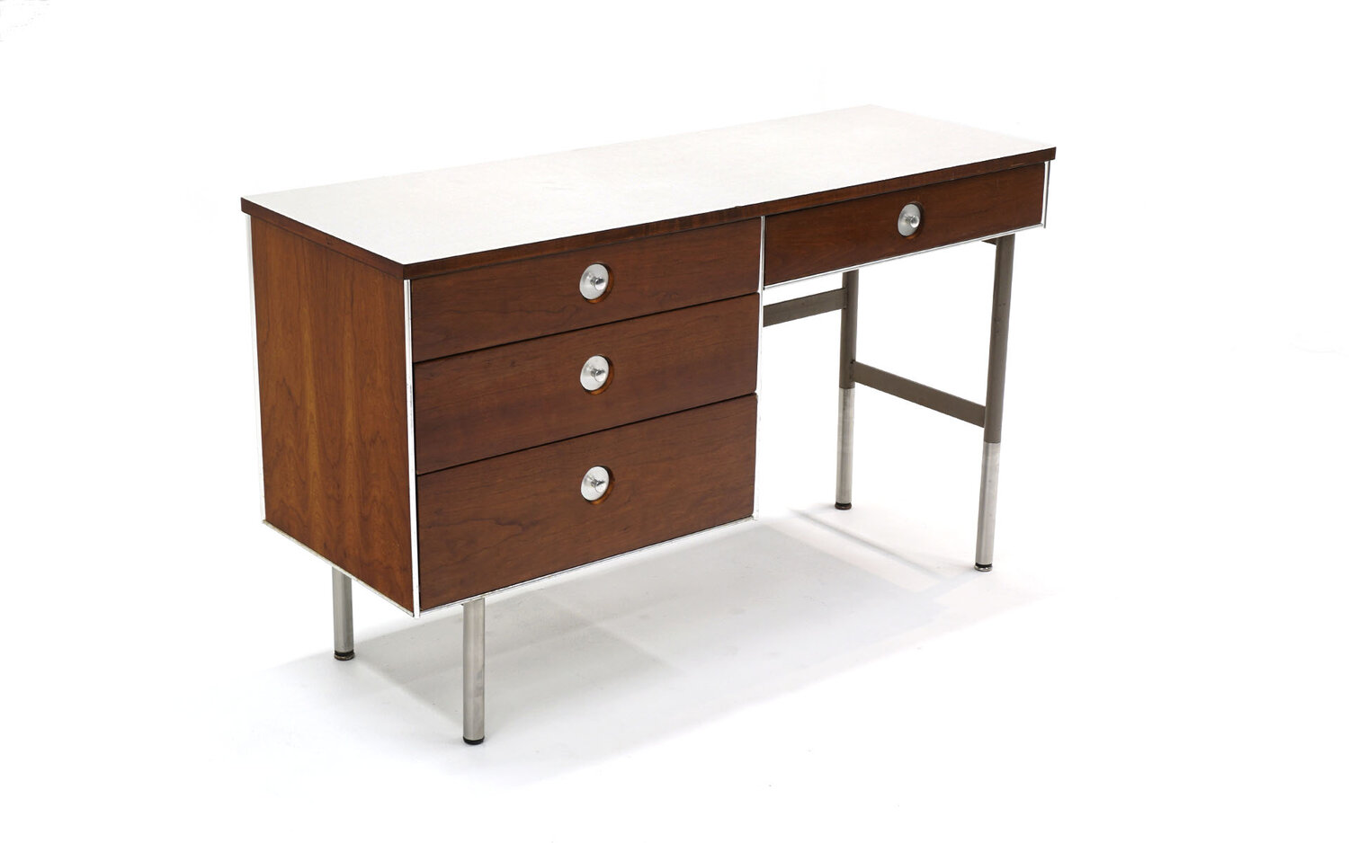nægte Vellykket trådløs Desk by Raymond Loewy for Hill Rom, Walnut with off White Laminate Top,  Original — RETRO INFERNO