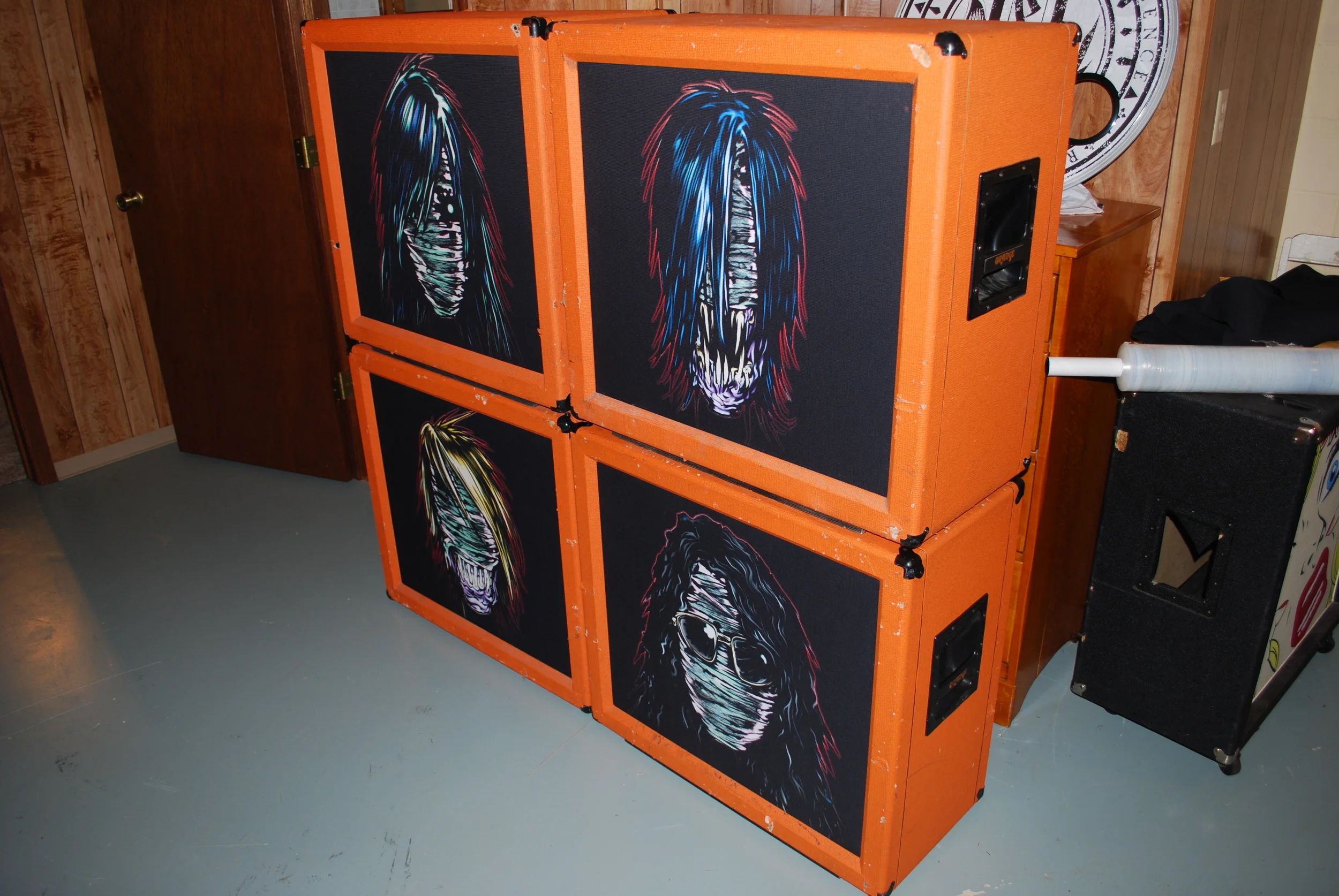Orange 412 Custom Grill Cloth | Escape The Fate
