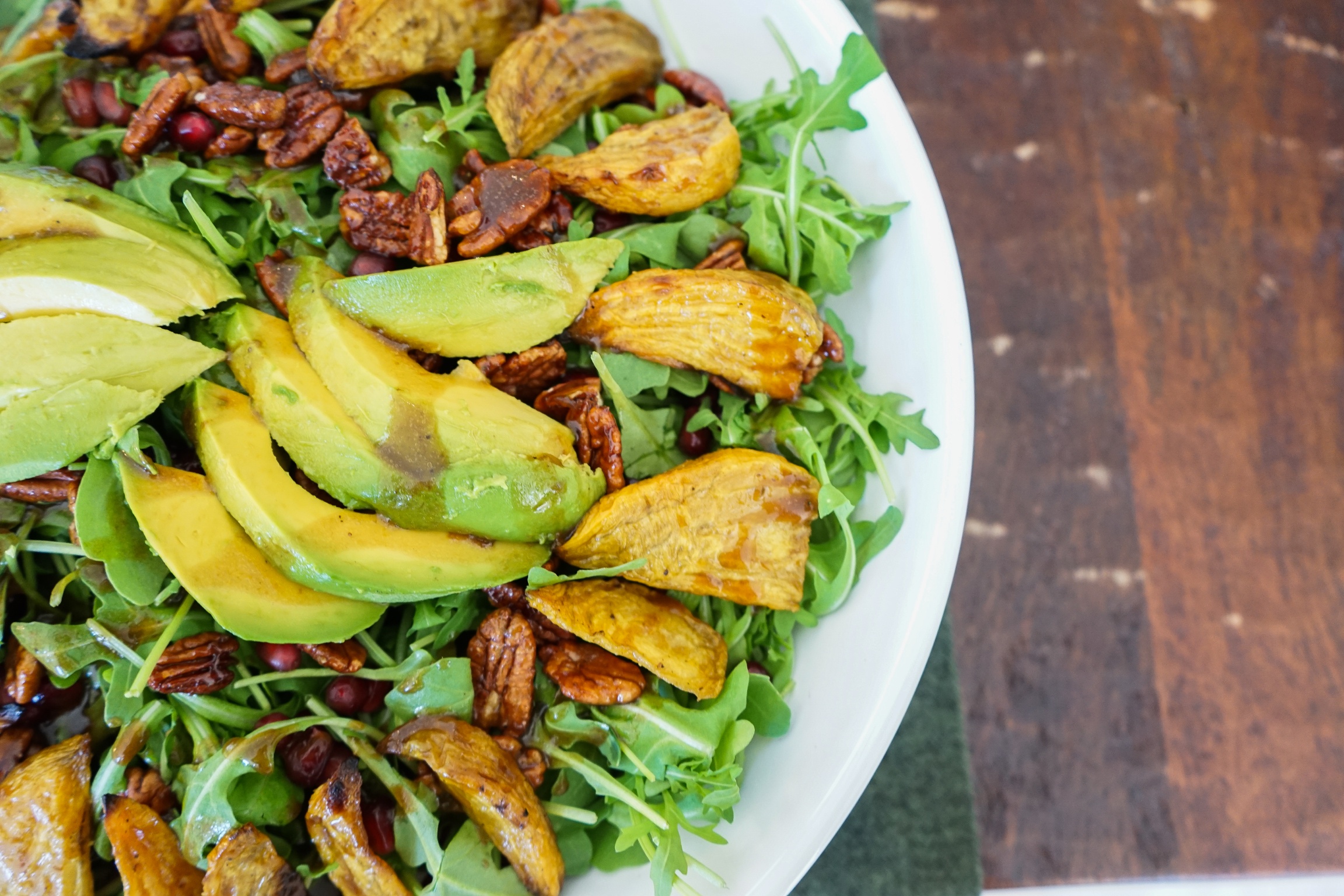 Autumn Salad with Spiced Maple Pecans