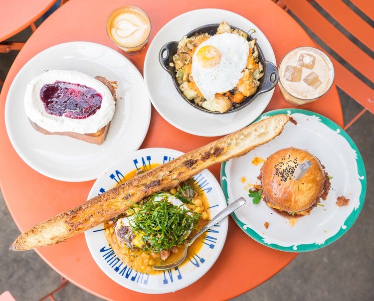 Brunch Spread at Sqirl, Silver Lake, CA