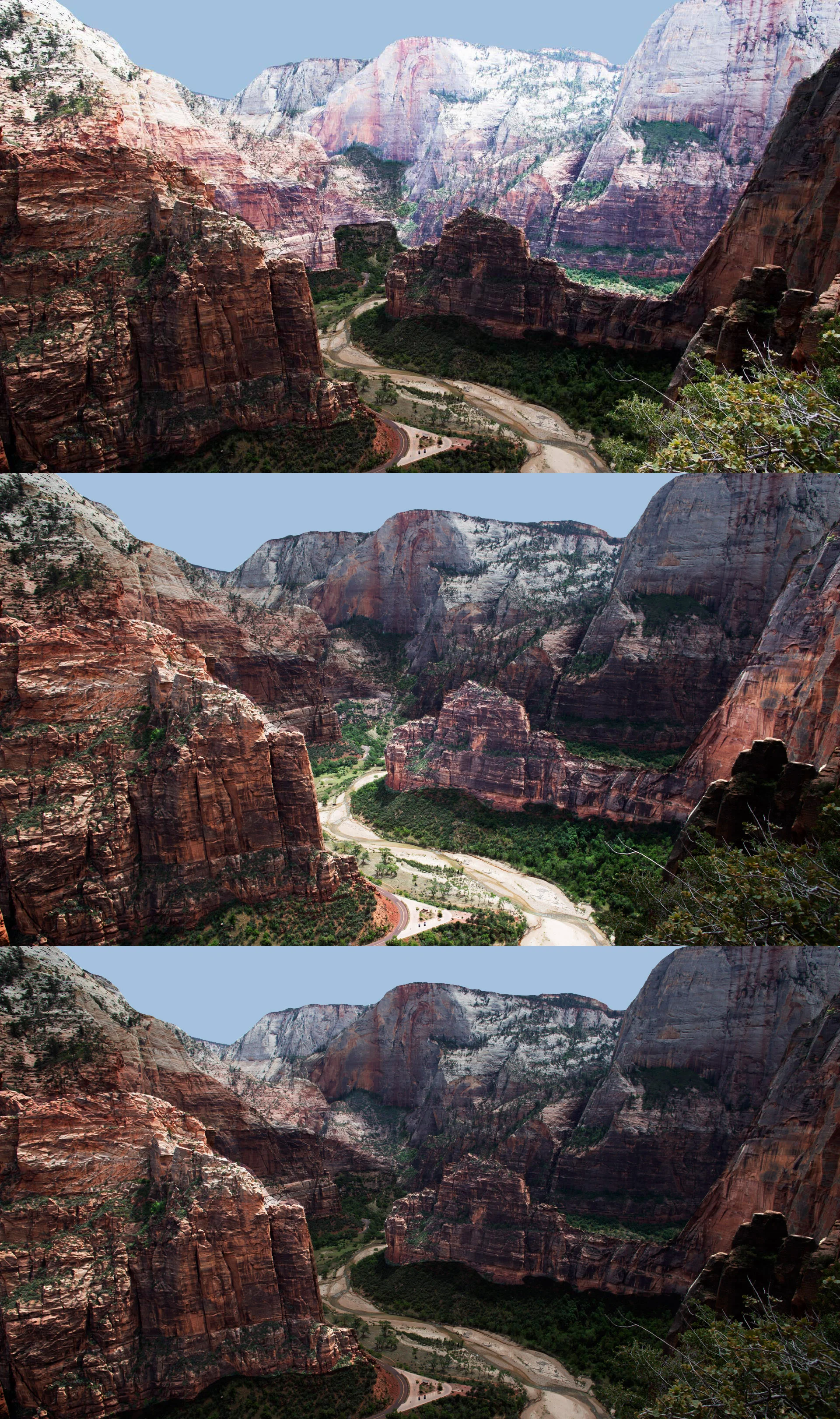 View of 3 stills from the moving image