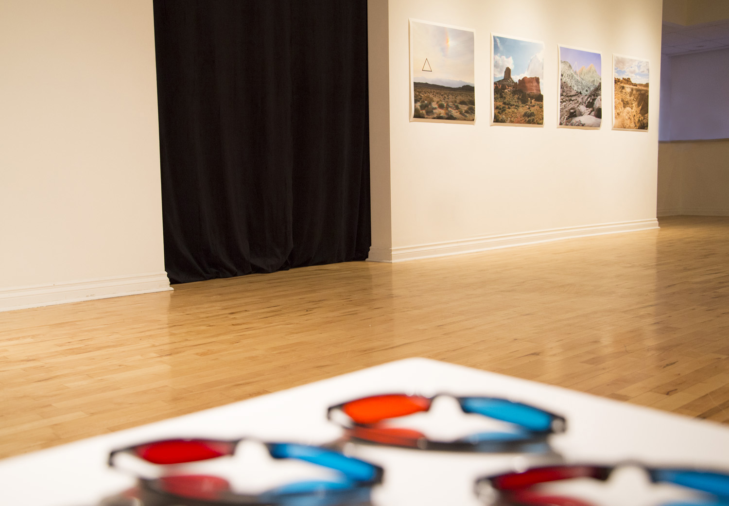 Installation view, "Vision Trouble", solo exhibition, La maison des artistes, Winnipeg, 2016