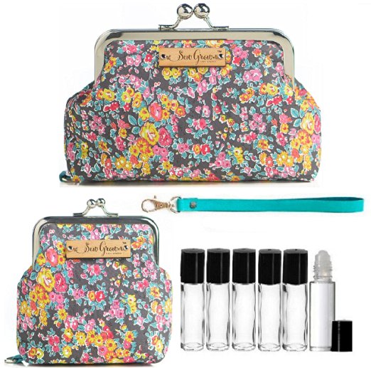 Copy of Sew Grown Purple Floral EO Purse Set