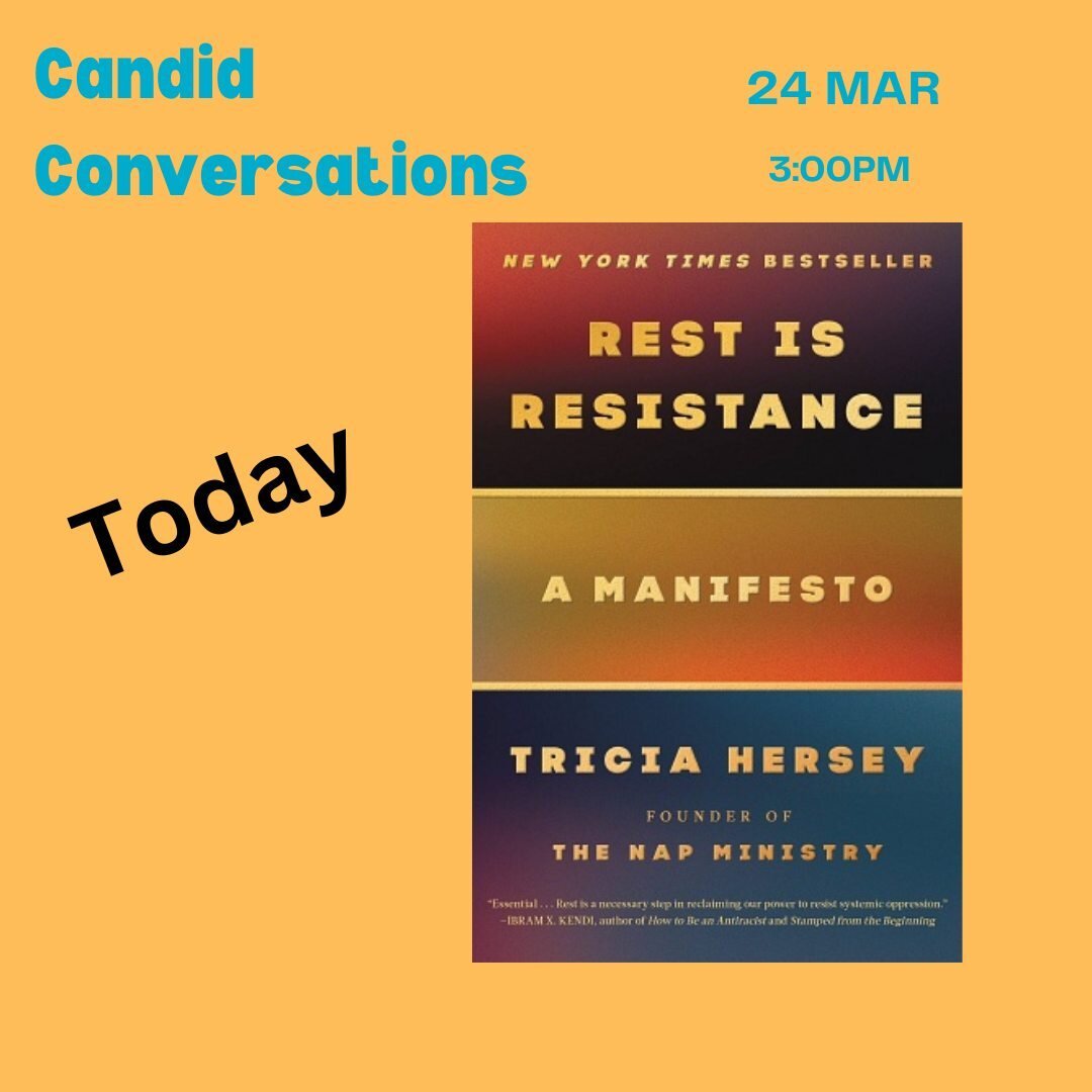 Join us today 3-5 pm we are discussing #restisresistance part2 #dream #triciahersey #napministry #4CYW #4cornersyogawellness #yogaforeveryBODY #restisresistance #seedsofhope
#candidconversations