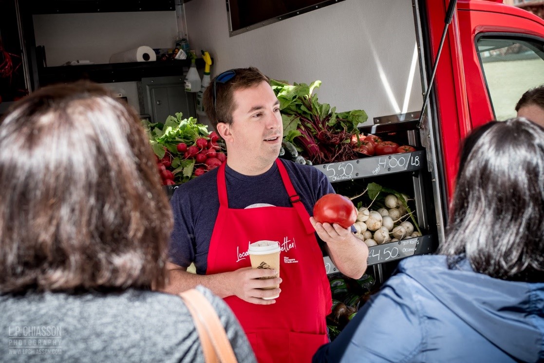Fredéric Laforge, Co-Founder and CEO of the Farmer’s Truck, is passionate about the community and local farming