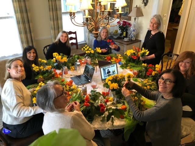  Left to right: RAF supporters enjoying the workshop—Judy Braun, Anneke Meinardi, Nisha Cordero, Bonnie Lowicki, Lauren Smith, Debbie Jacobs, Nanci Gregory, Julie Dimino. 