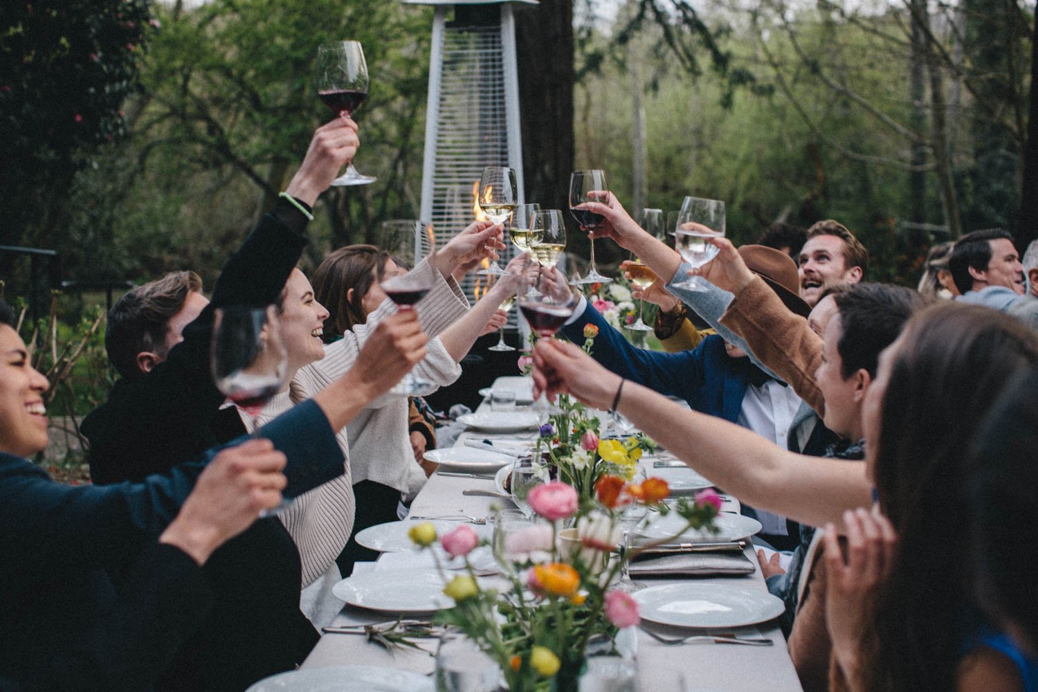 farm-to-table wedding dinner at olema house in point reyes