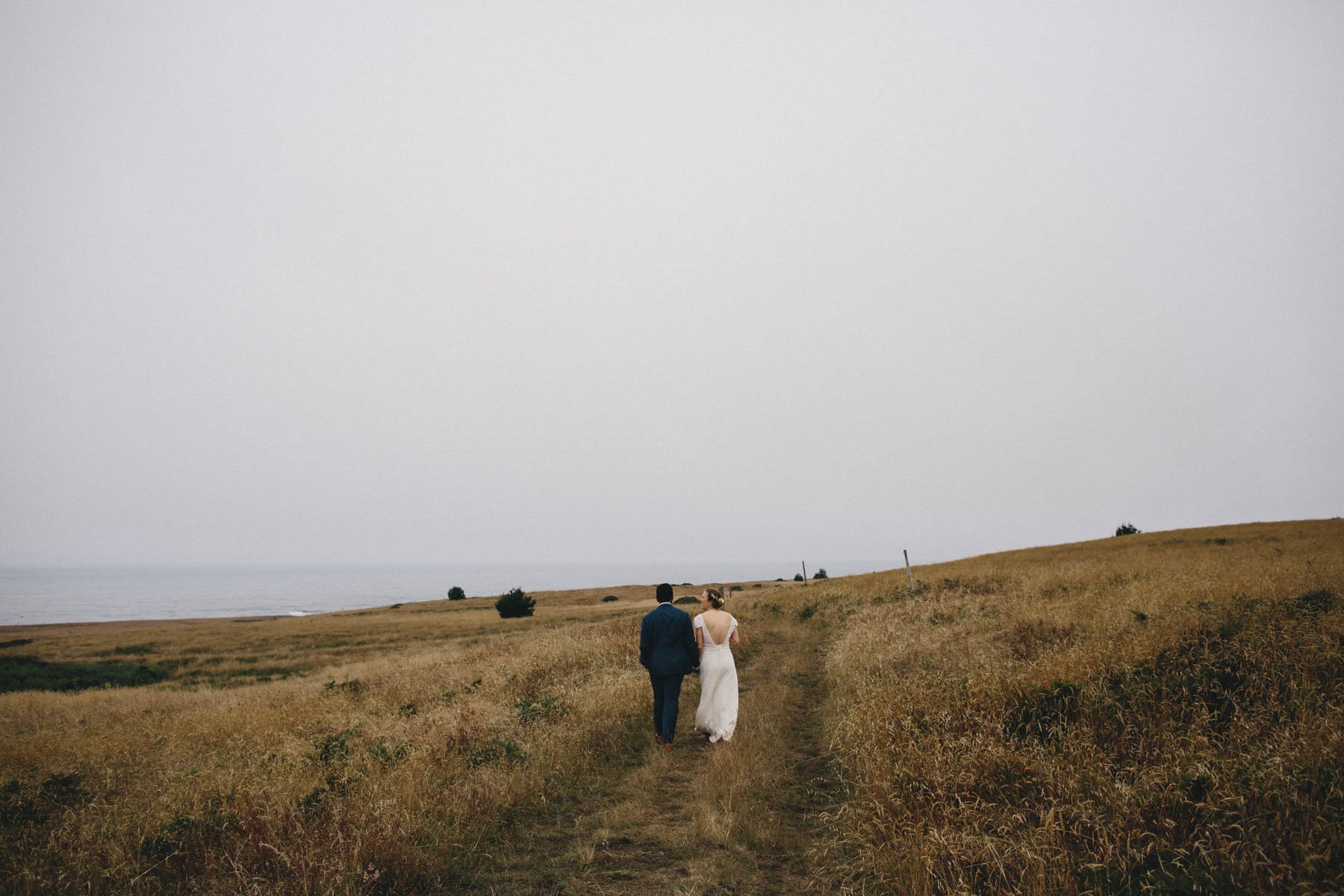 Portraits of bride and groom at Spring Ranch Mendocino