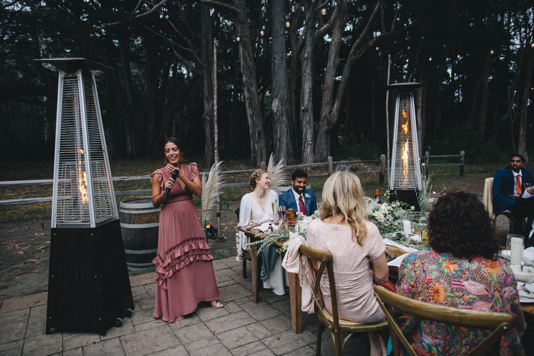 Wedding speech and toast at Spring Ranch Mendocino