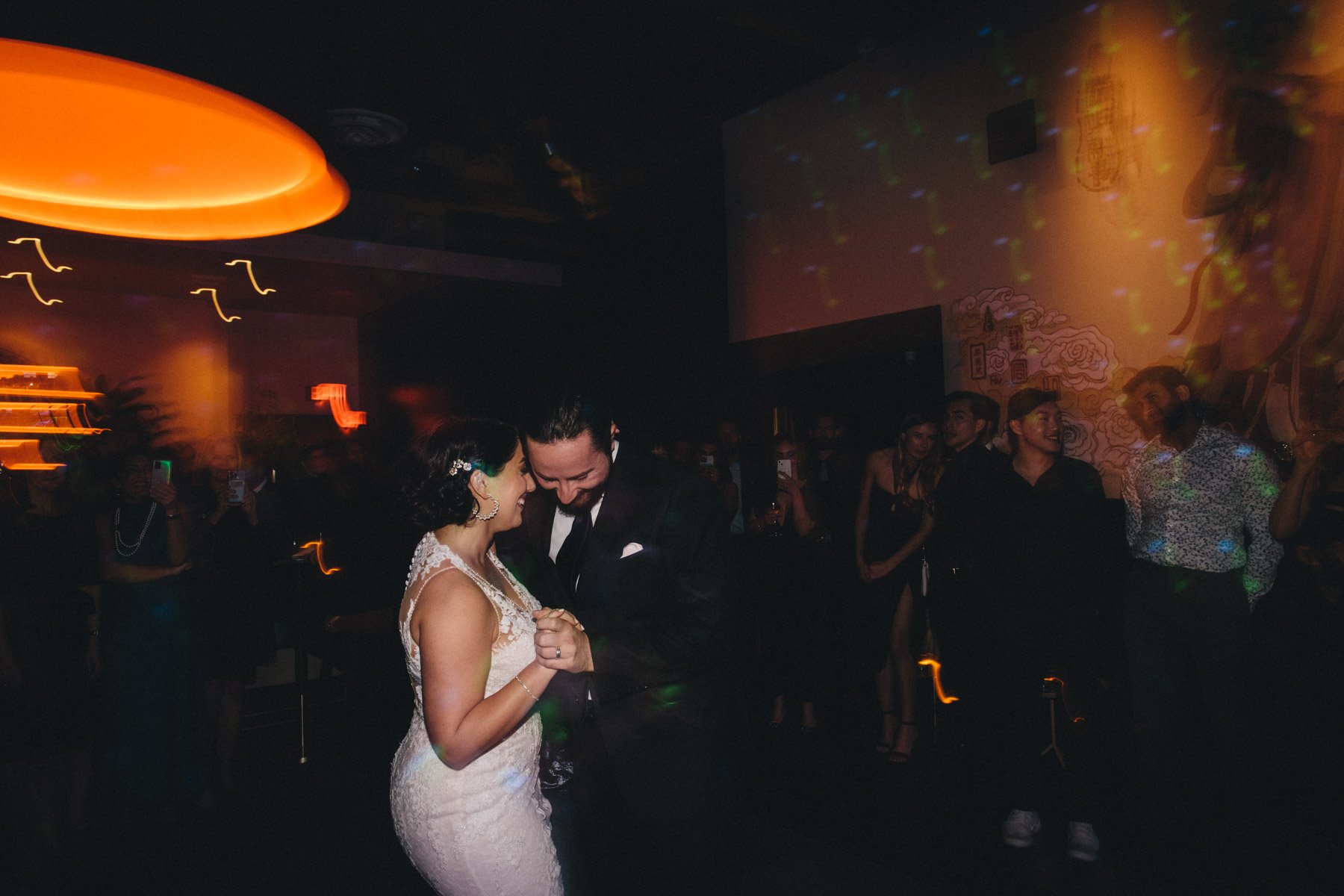 The first dance at a Moongate Lounge wedding