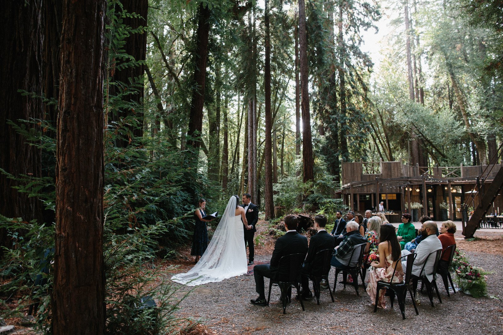 Wedding ceremony at The Madrones Brambles in Mendocino