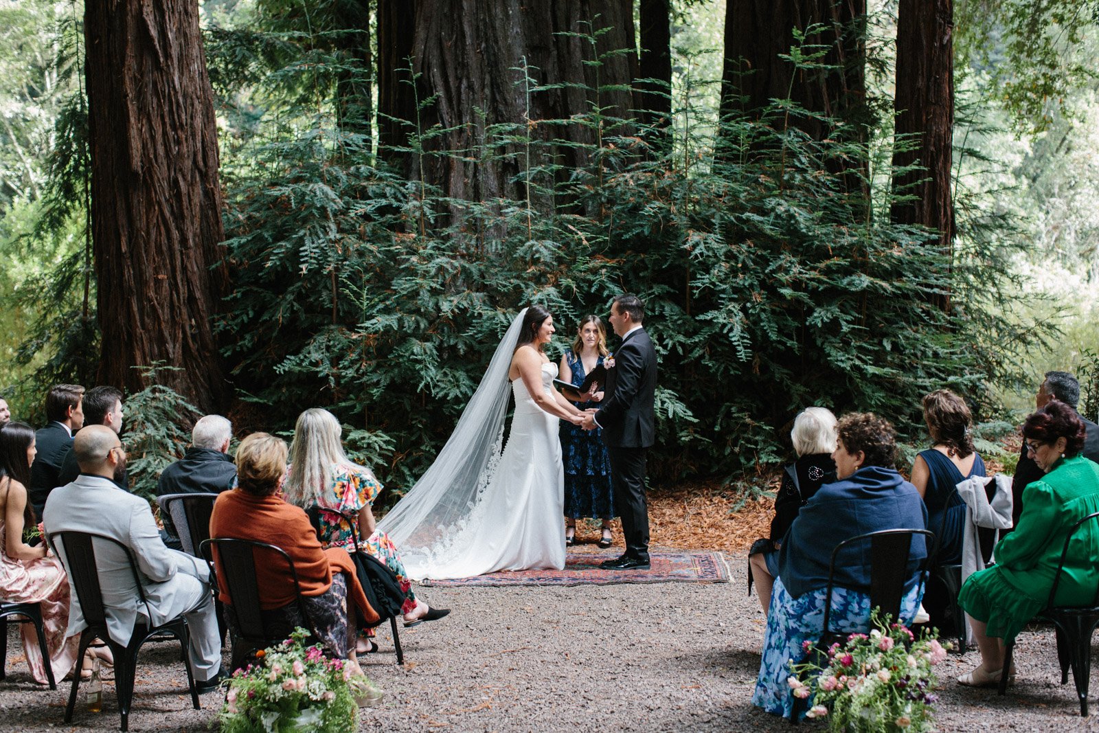 Wedding ceremony at The Brambles in the forest