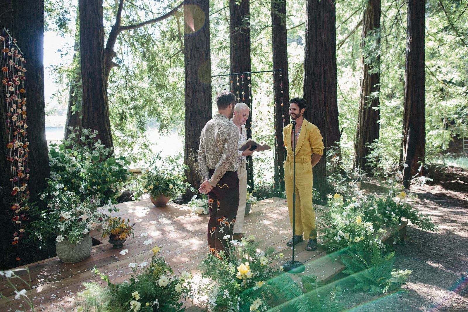 Queer wedding ceremony at Solar Punk Farms