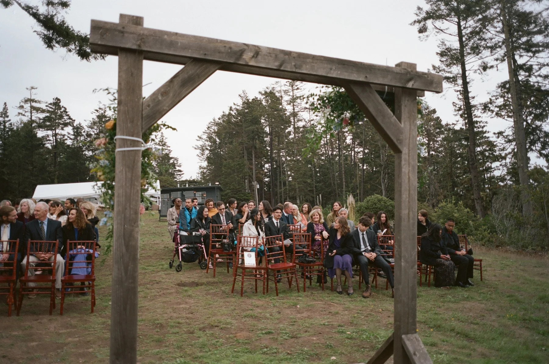 Wedding ceremony at The Driftwood Lodge on the Sonoma Coast