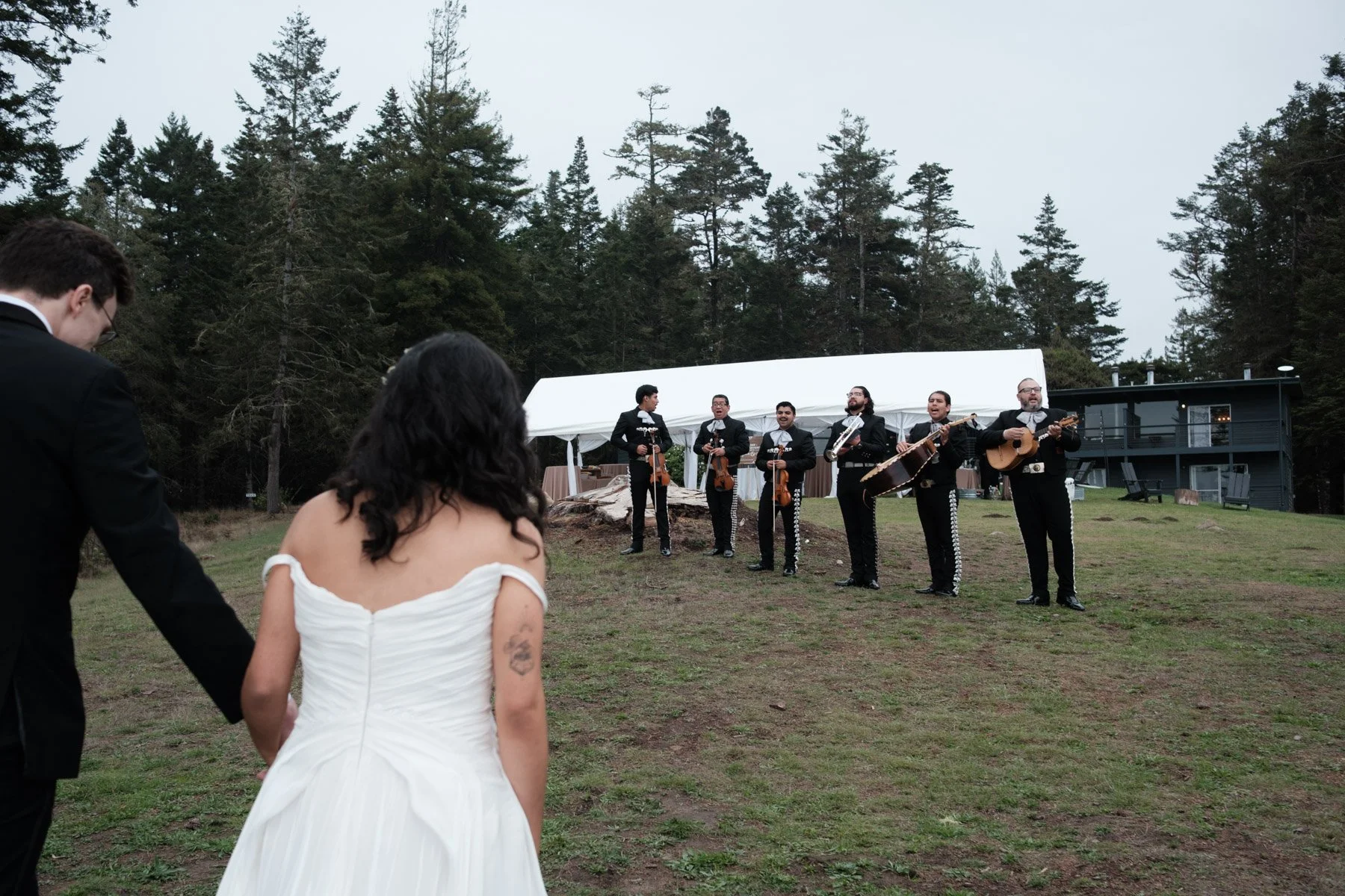 Post wedding ceremony mariachi band