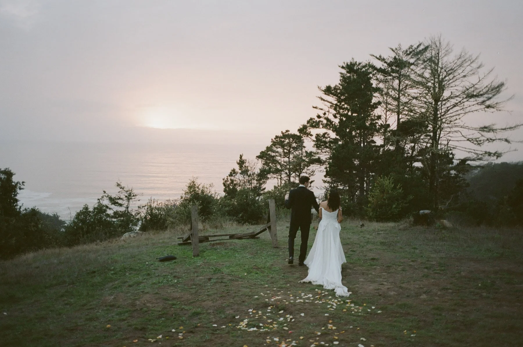 Wedding celebration sunset