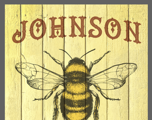 Vintage Honey Bee Farm Sign Personalized Art Large 11 X 17 Vintage Honey Bee Farm Sign
