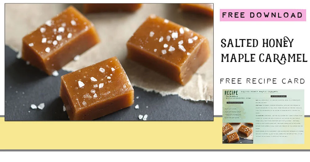 beehive shoppe free digital download recipe card salted honey maple caramel